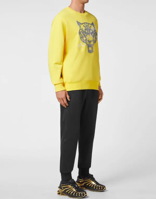 longsleeve_sweatshirt_tig_3-2.webp Philipp Plein Longsleeve Sweatshirt Tiger yellow Best
