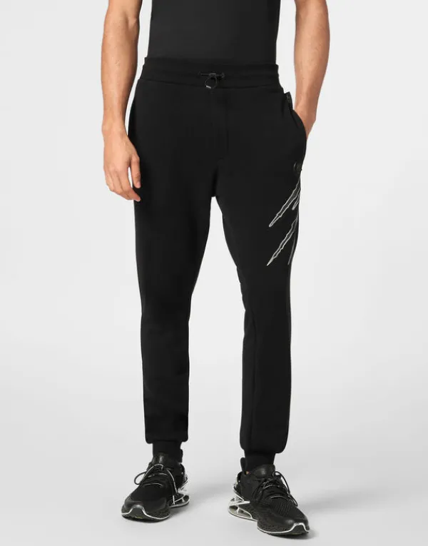 Philipp Plein Loose Fit Jogging Pants Lamina Scratch black/silver Hot