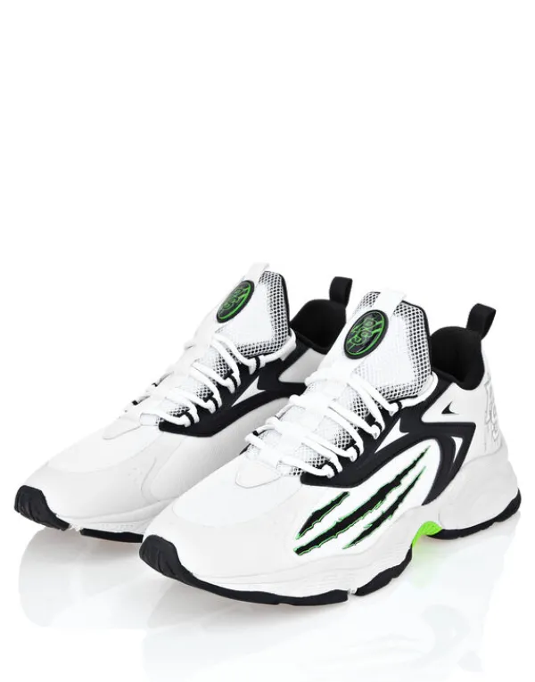 Philipp Plein Lo-Top Sneakers White/greenfluo Fashion