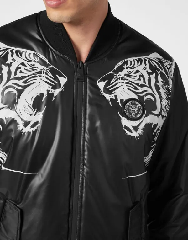 nylon_bomber_tiger_4.webp Philipp Plein Nylon Bomber Tiger black Sale
