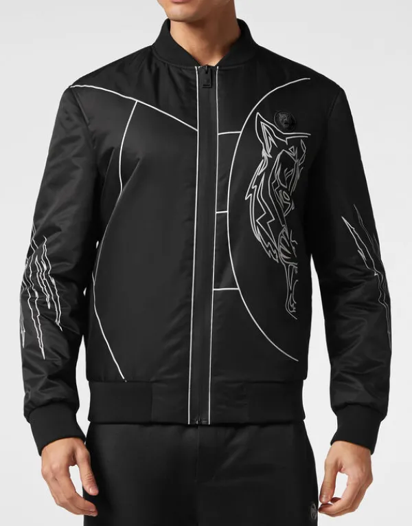 Philipp Plein Nylon Bomber Tiger Court Edition black Hot