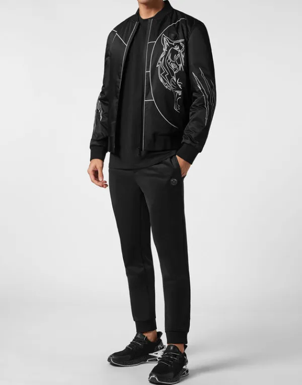 nylon_bomber_tiger_court__3.webp Philipp Plein Nylon Bomber Tiger Court Edition black Hot