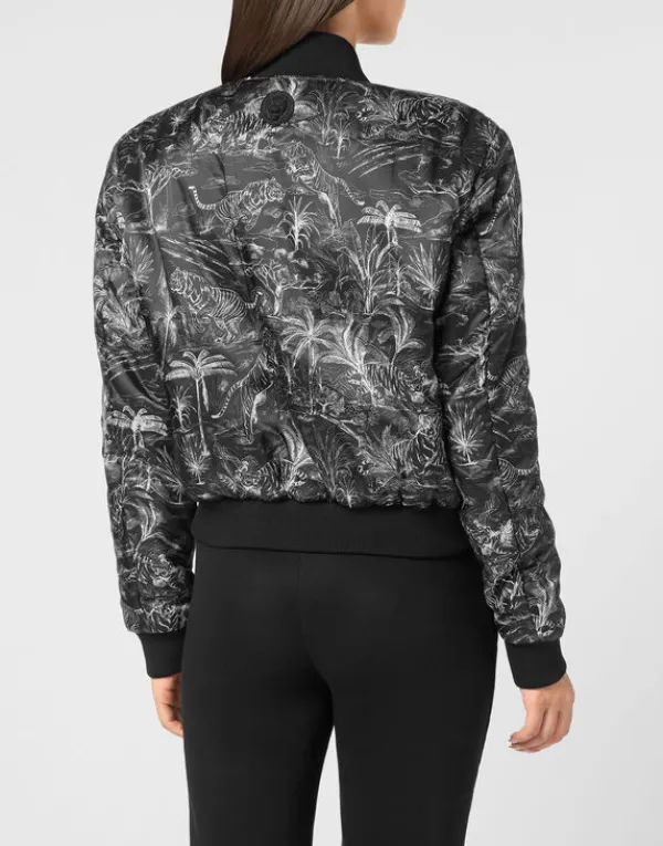 nylon_bomber_toile_3.webp Philipp Plein Nylon Bomber Toile black Hot