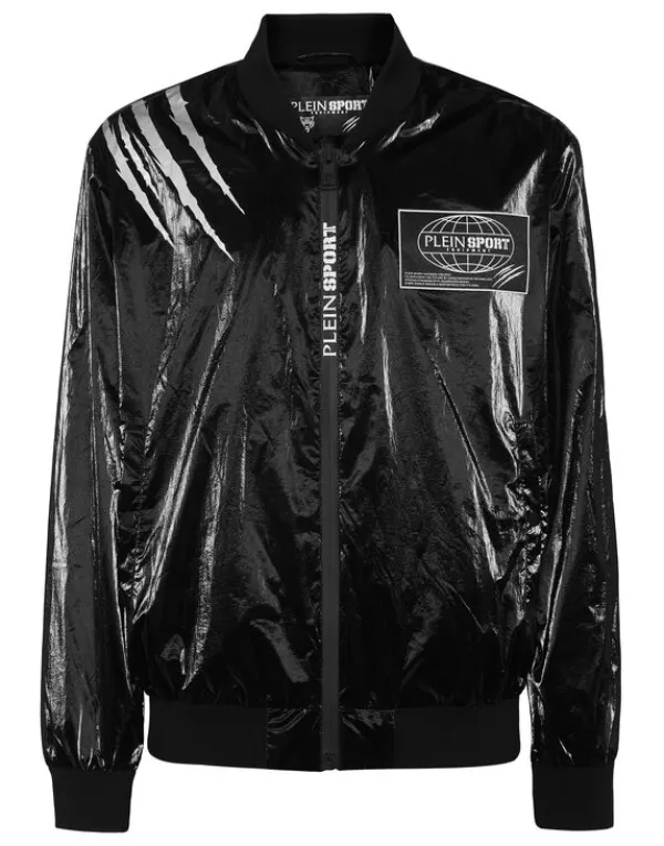 Philipp Plein Nylon Crease Bomber Jacket black Clearance