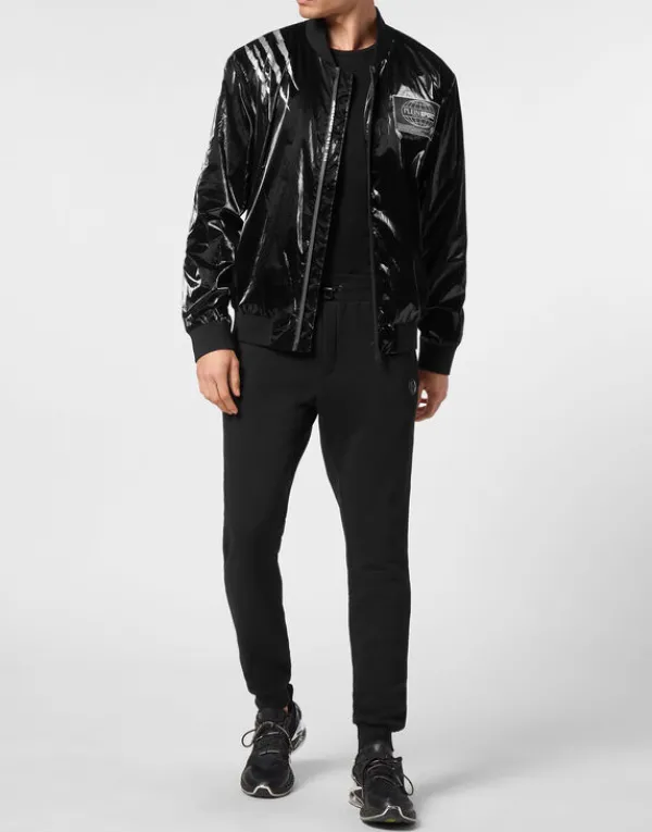 nylon_crease_bomber_jacke_3.webp Philipp Plein Nylon Crease Bomber Jacket black Clearance