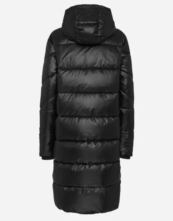 Philipp Plein Nylon Long Puffered Jacket black Discount