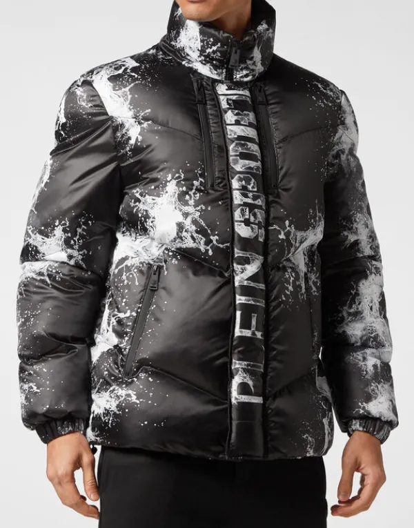 Philipp Plein Nylon Paddded Jacket Splash Extreme Hot