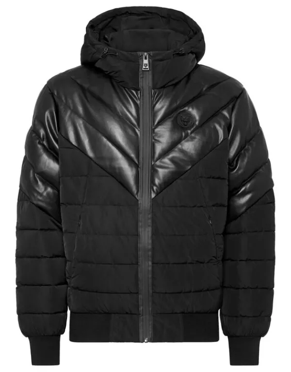 nylon_puffer_jacket_0.webp Philipp Plein Nylon Puffer Jacket black Clearance