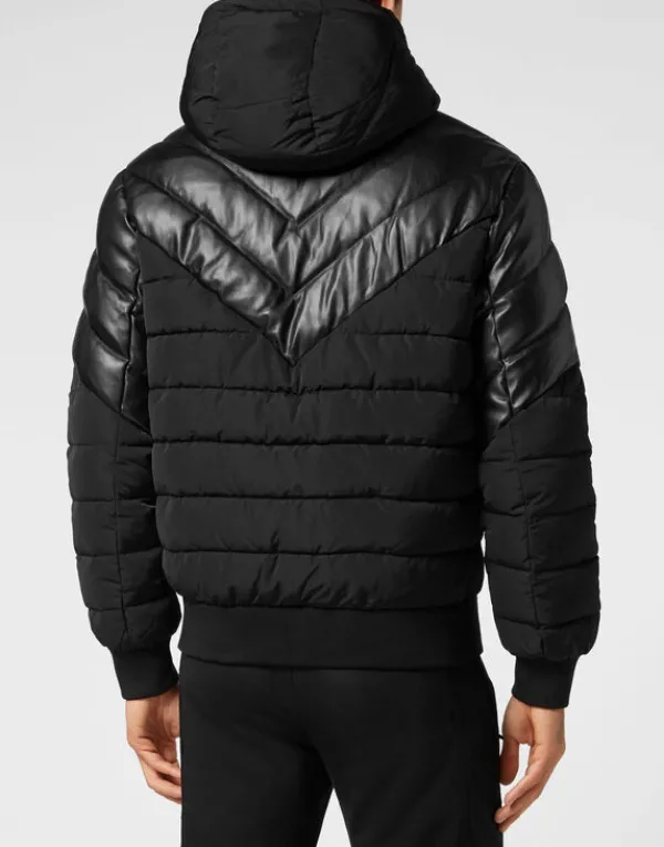 nylon_puffer_jacket_2.webp Philipp Plein Nylon Puffer Jacket black Clearance