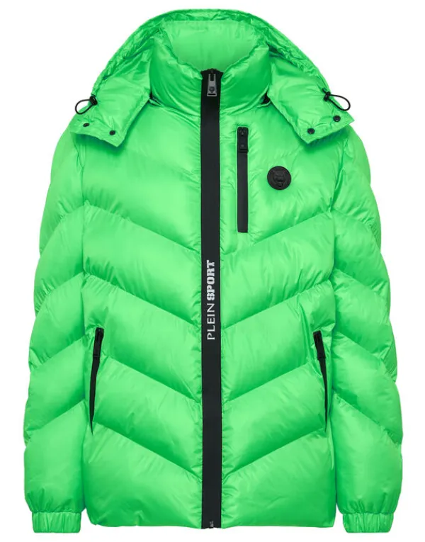 nylon_puffer_jacket_tiger_0.webp Philipp Plein Nylon Puffer Jacket Tiger greenfluo Best