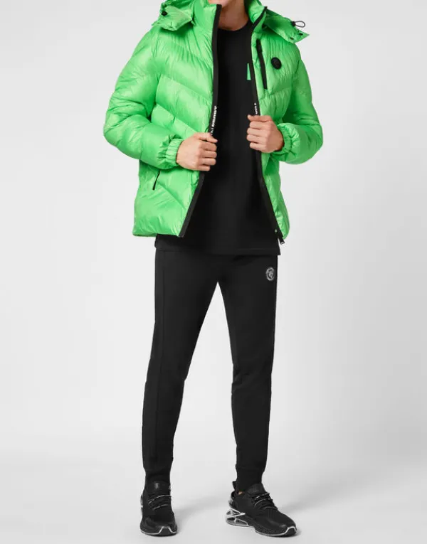 nylon_puffer_jacket_tiger_3.webp Philipp Plein Nylon Puffer Jacket Tiger greenfluo Best