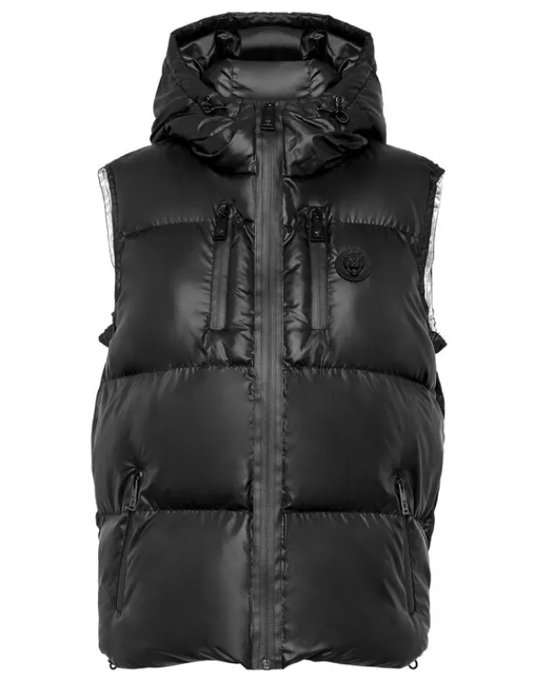 Philipp Plein Nylon Puffer Vest black Sale