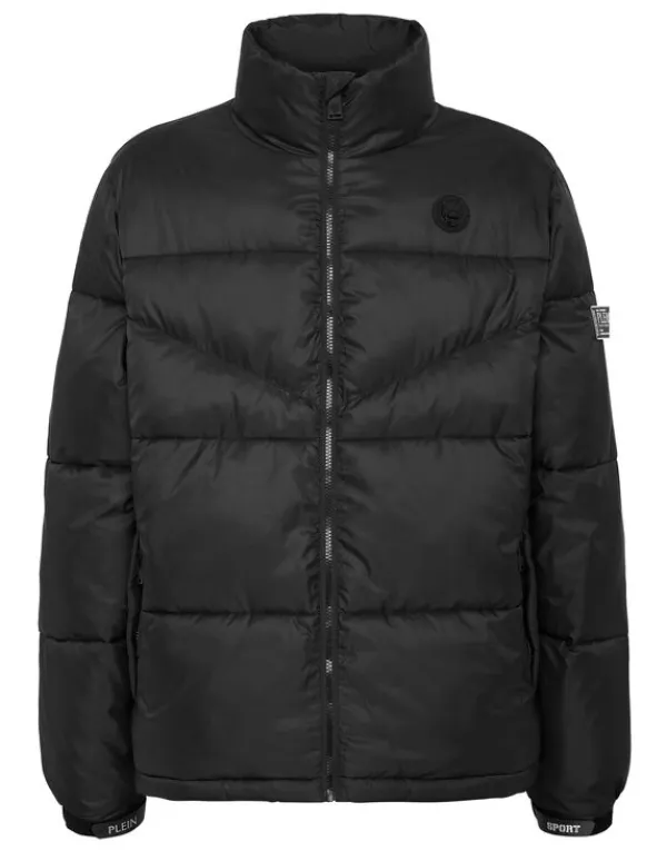 Philipp Plein Nylon Puffered Jacket black Sale