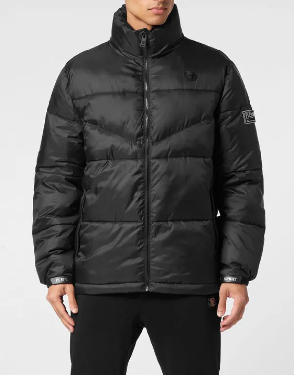 Philipp Plein Nylon Puffered Jacket black Sale