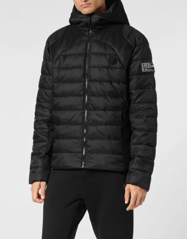 nylon_puffered_jacket_2.webp Philipp Plein Nylon Puffered Jacket black Sale