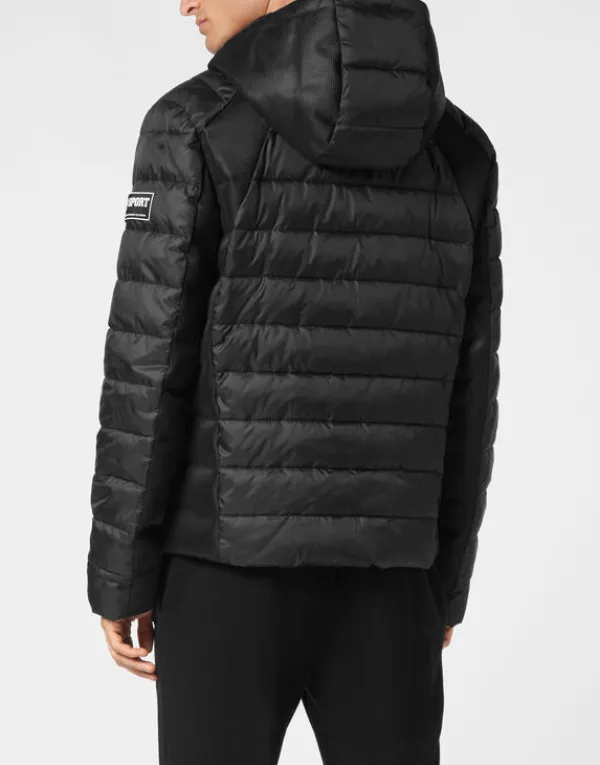 nylon_puffered_jacket_3.webp Philipp Plein Nylon Puffered Jacket black Sale