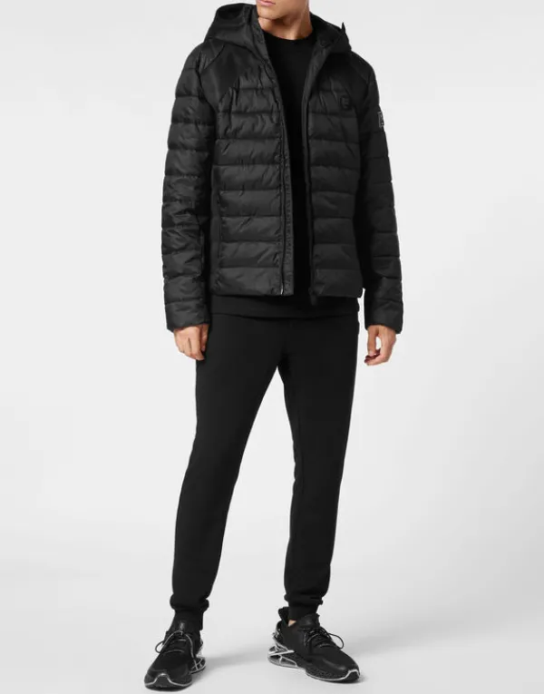 nylon_puffered_jacket_4.webp Philipp Plein Nylon Puffered Jacket black Sale