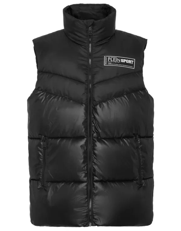 Philipp Plein Nylon Puffered Vest Jacket black Online