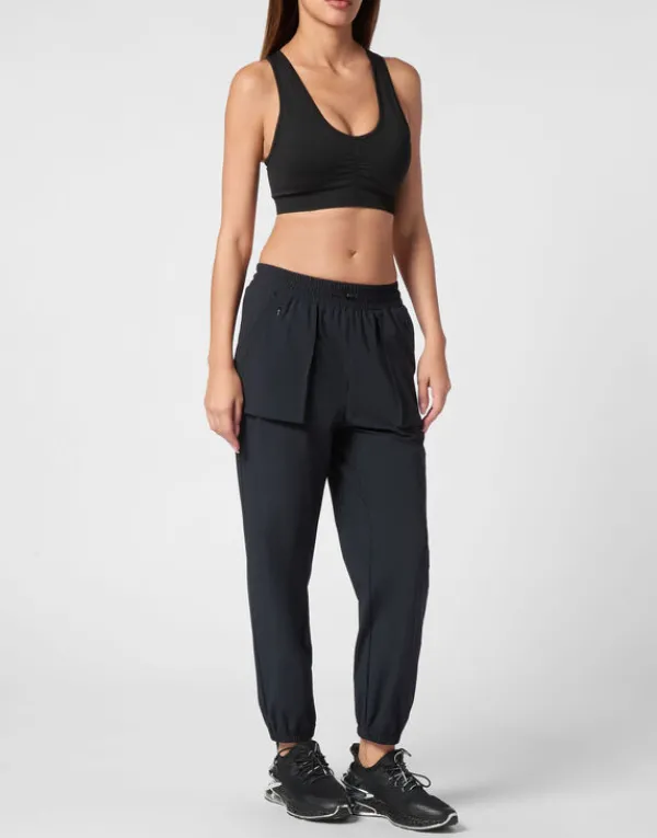 nylon_stretch_high_waiste_3.webp Philipp Plein Nylon Stretch High Waisted Jogging Pants black Online