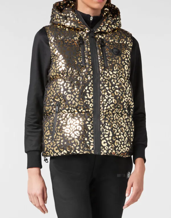 Philipp Plein Nylon Windbreaker Leopard gold Best