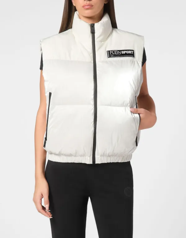 Philipp Plein Padded Vest white Outlet