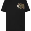 Philipp Plein Plein Sport Cotton T-shirt Round Neck SS Lamina Tiger black/lightgold Outlet