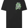 Philipp Plein Plein Sport Cotton T-shirt Round Neck SS Tiger black/yellowfluo New