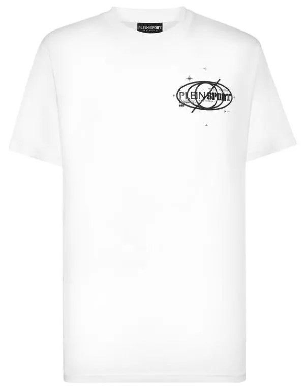 Philipp Plein Plein Sport Cotton T-shirt Round Neck SS Logos white Best