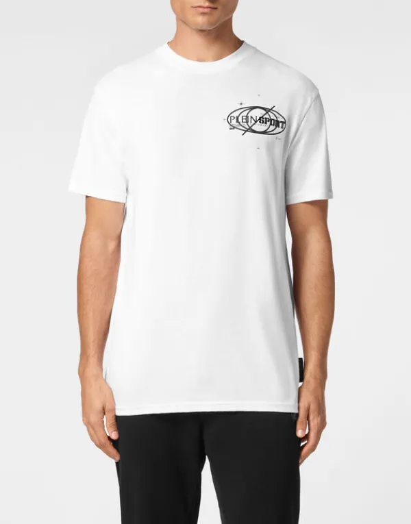 Philipp Plein Plein Sport Cotton T-shirt Round Neck SS Logos white Best