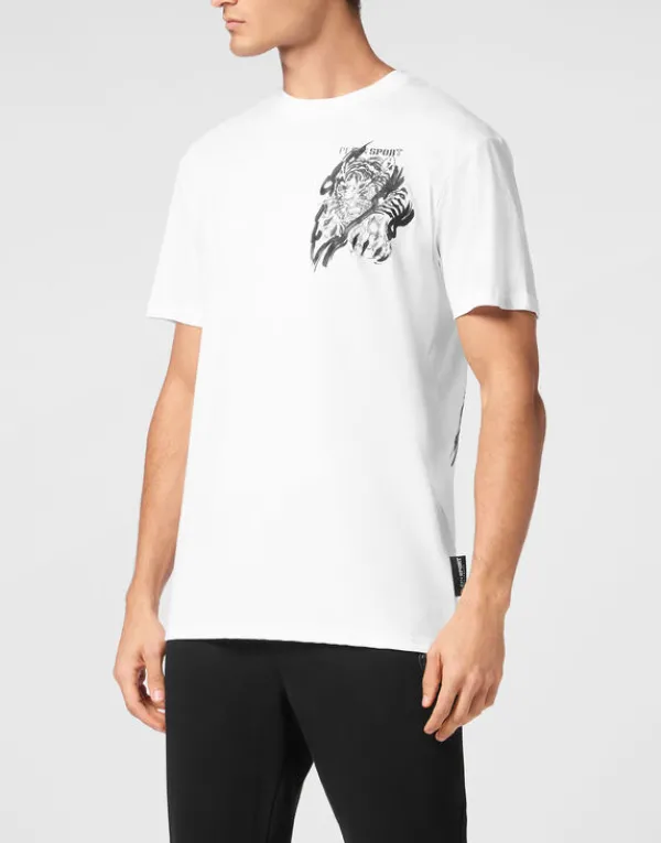 Philipp Plein Plein Sport Cotton T-shirt Round Neck SS Tiger Sale