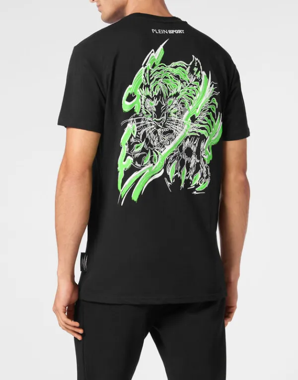 plein_sport_cotton_tshirt_2-2.webp Philipp Plein Plein Sport Cotton T-shirt Round Neck SS Tiger black/yellowfluo New