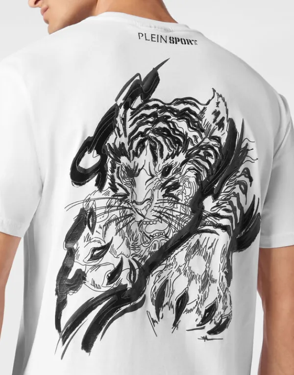 plein_sport_cotton_tshirt_4.webp Philipp Plein Plein Sport Cotton T-shirt Round Neck SS Tiger Sale