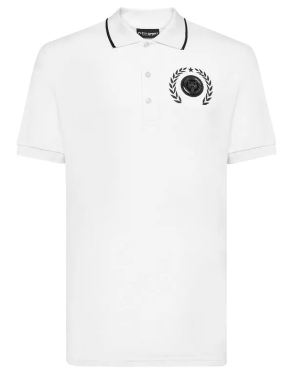 Philipp Plein Polo Shirt Slim Fit SS Carbon Tiger Sale