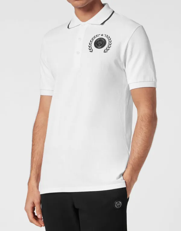 Philipp Plein Polo Shirt Slim Fit SS Carbon Tiger Sale
