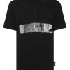 Philipp Plein Polo shirt SS Silver Brush black New