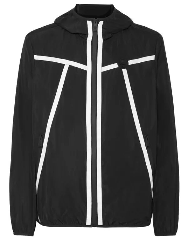 Philipp Plein Reflex Nylon Windbreaker black Online