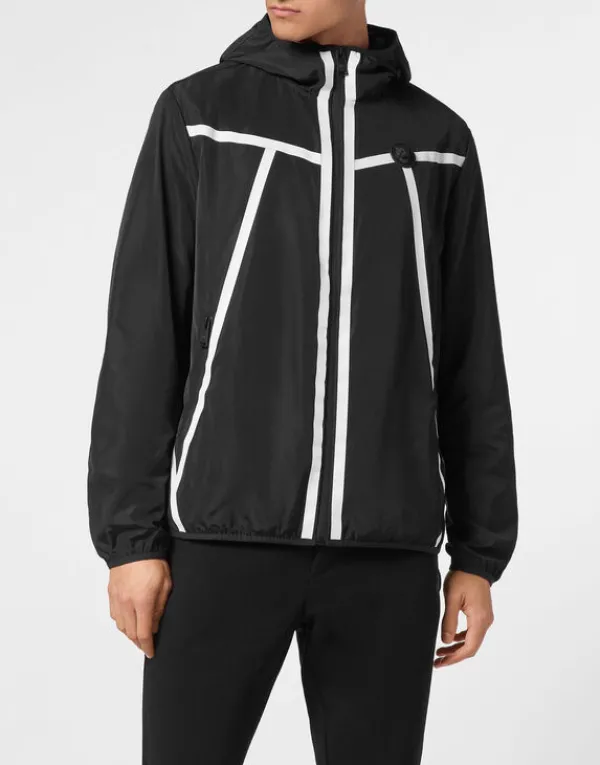 Philipp Plein Reflex Nylon Windbreaker black Online