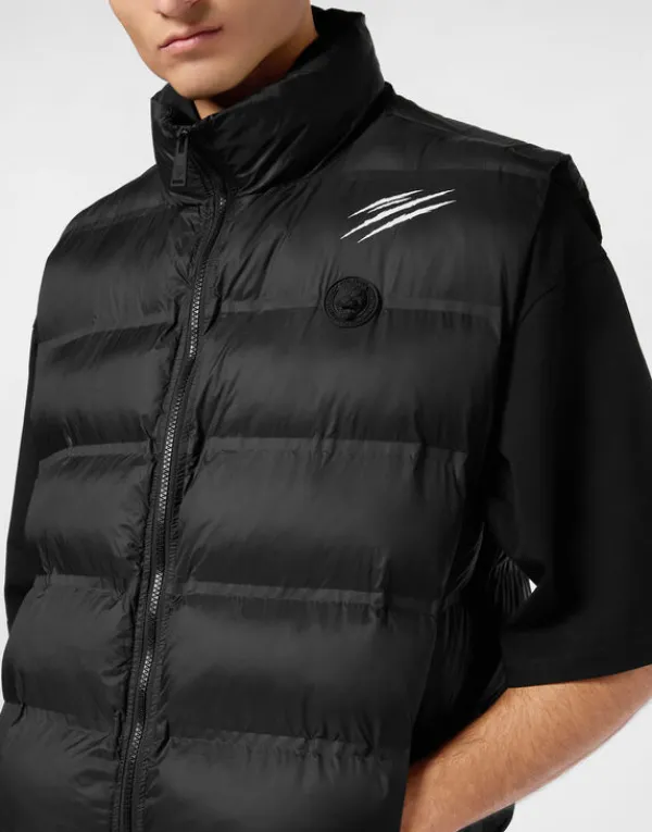 reversible_lightweight_pa_5.webp Philipp Plein Reversible Lightweight Padded Vest Scratch black Outlet