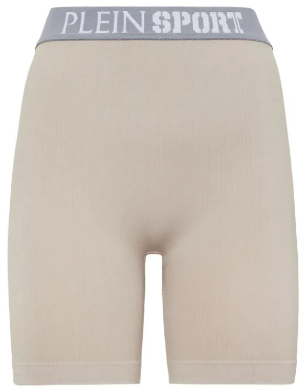 Philipp Plein Rib Seamless Biker Shorts Logo darkgrey Fashion