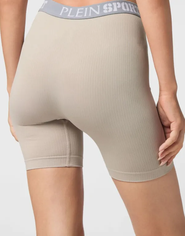 rib_seamless_biker_shorts_4.webp Philipp Plein Rib Seamless Biker Shorts Logo darkgrey Fashion