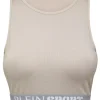 Philipp Plein Rib Seamless Training Sport Bra Logo darkgrey Discount