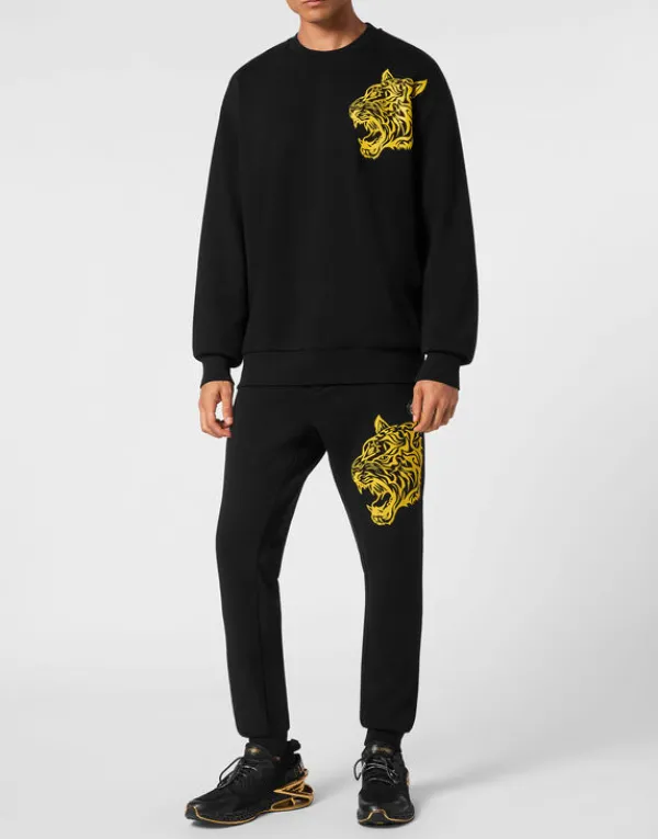 roundneck_sweatshirt_tige_3-1.webp Philipp Plein Roundneck Sweatshirt Tiger black Clearance