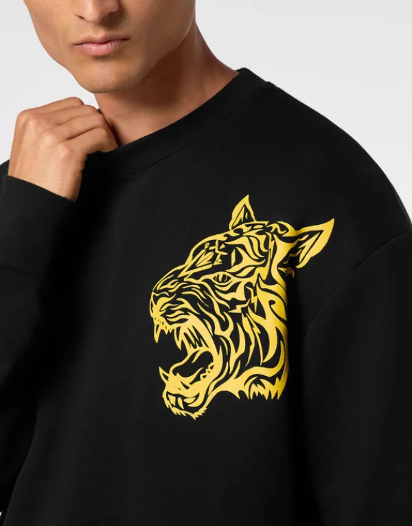 roundneck_sweatshirt_tige_4-1.webp Philipp Plein Roundneck Sweatshirt Tiger black Clearance