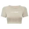 Philipp Plein Seamless Cropped T-shirt V-Neck SS Logo darkgrey Online