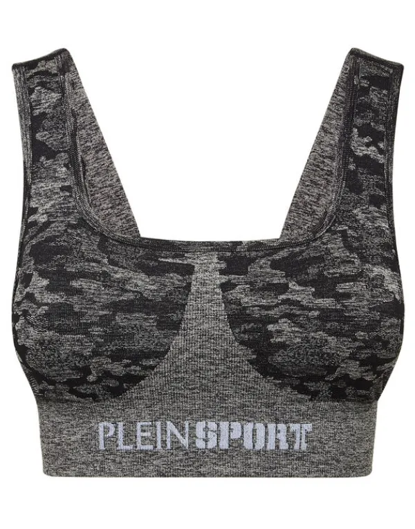 Philipp Plein Seamless Crossed Straps Sport Bra Logo black New
