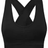 Philipp Plein Seamless Wide Straps Sport Bra Logo black Hot