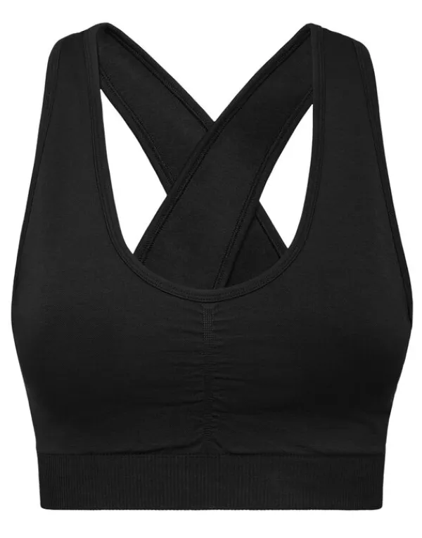 Philipp Plein Seamless Wide Straps Sport Bra Logo black Hot