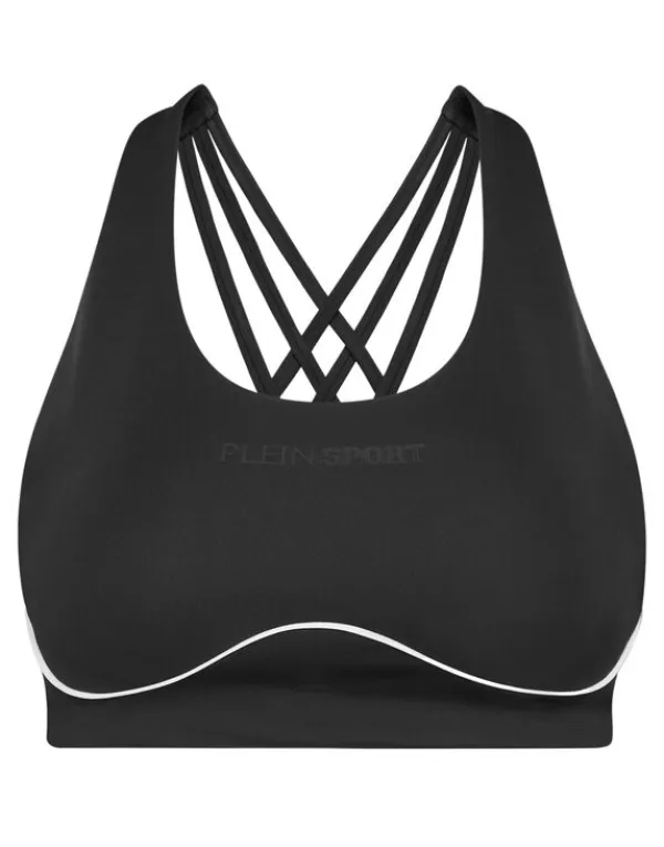 Philipp Plein Silky Soft Piping Push Up Bra black Outlet