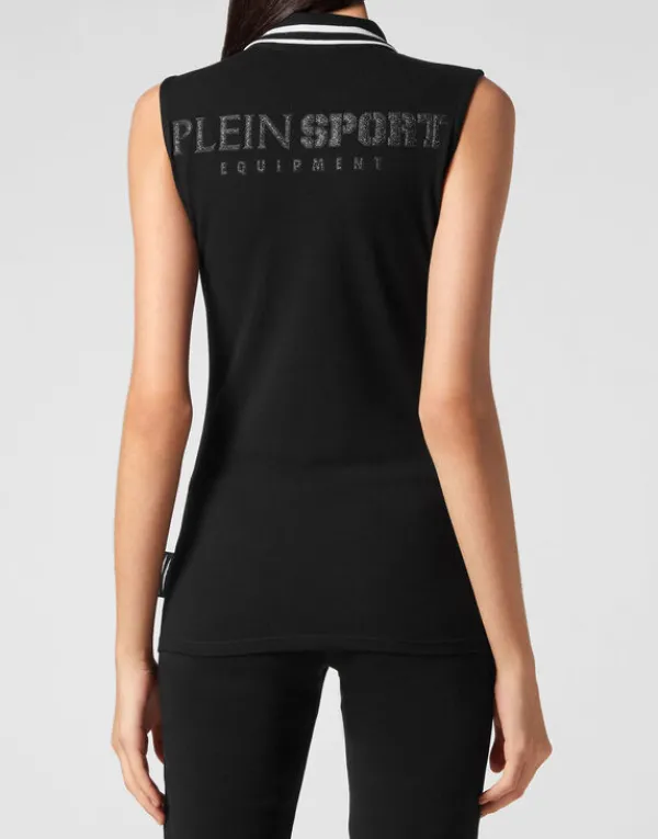 sleeveless_polo_shirt_2.webp Philipp Plein Sleeveless Polo shirt black Clearance