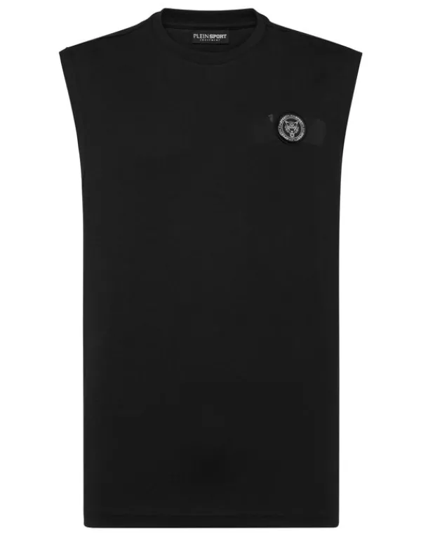 Philipp Plein Sleeveless T-shirt Round Neck black Sale